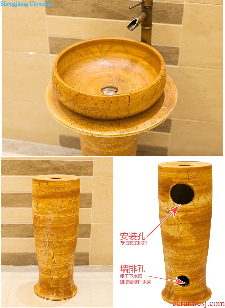 Koh larn, qi stage basin ceramic lavabo European marble bathroom art basin oval lavatory basin