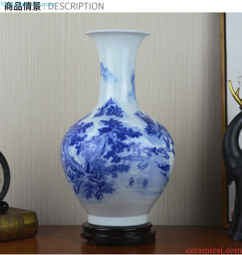 Jingdezhen ceramics vases, contemporary and contracted white paper down the small pure and fresh and small living room table furnishing articles ornaments