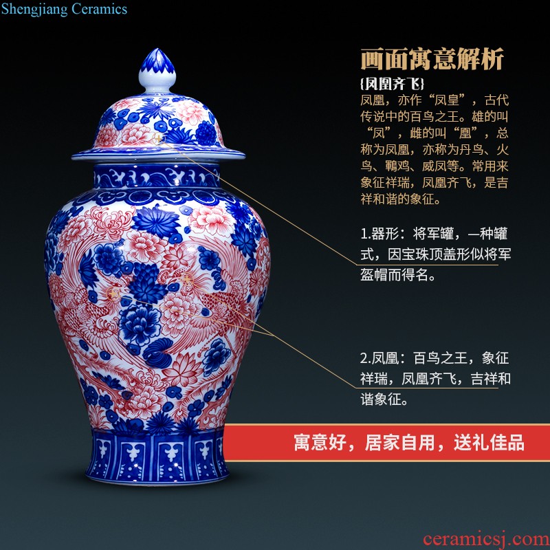 Send the base d324 jingdezhen ceramics vase household act the role ofing is tasted furnishing articles flower arranging, living room decoration