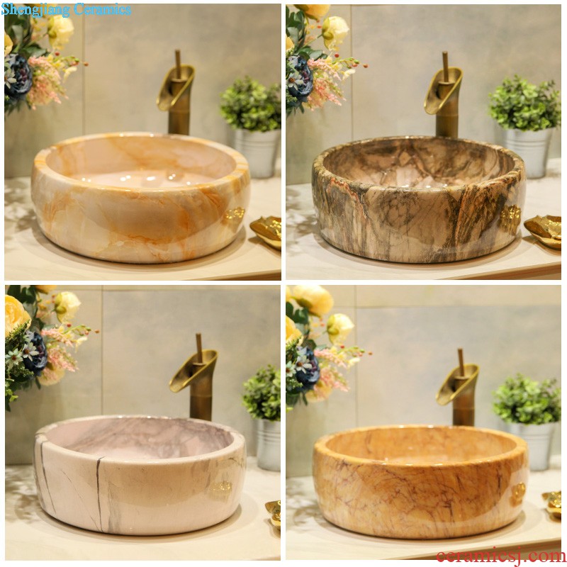 Koh larn, qi basin stage basin to art ceramic round the sink basin is the basin that wash a face wash one toilet