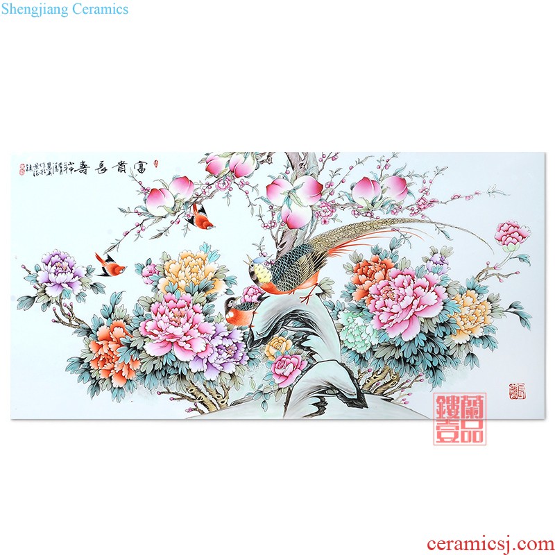 Master of jingdezhen ceramics hand-painted luck porcelain plate painting Chinese style of sitting room adornment mural home furnishing articles