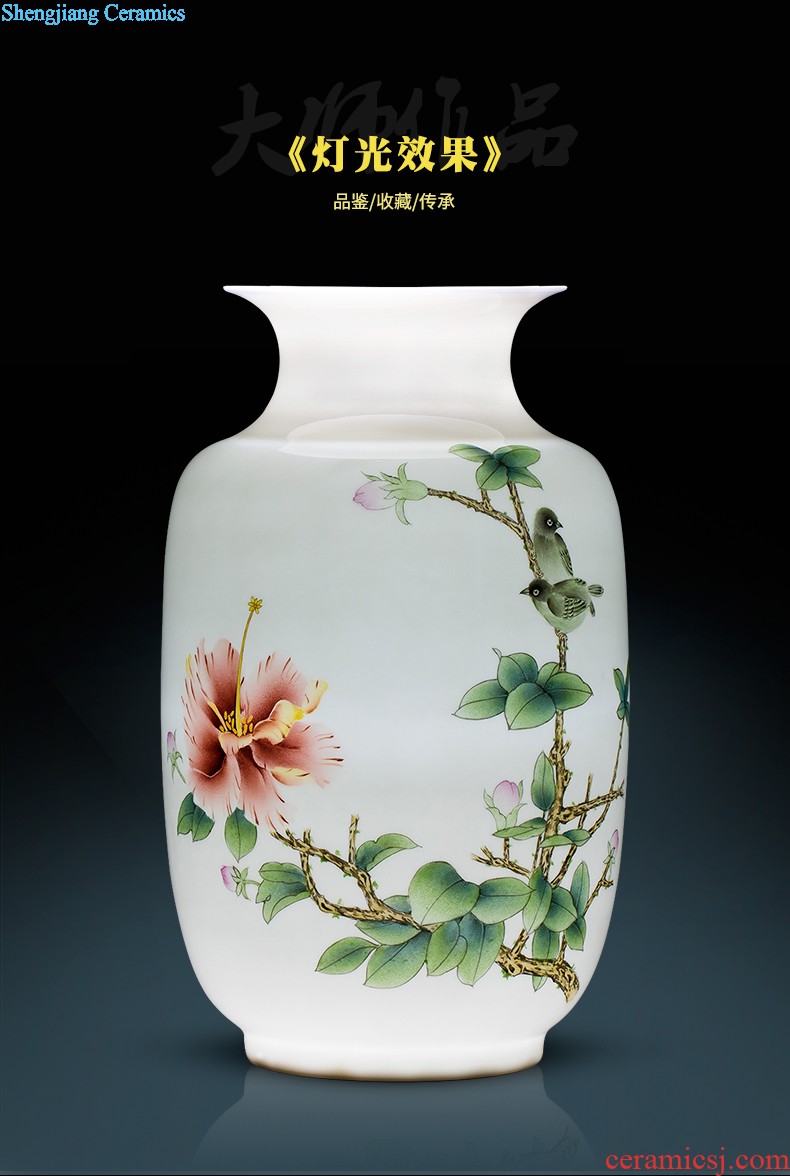 Cb72 jingdezhen ceramics vase furnishing articles mountains xiuse three-piece home sitting room adornment handicraft arranging flowers