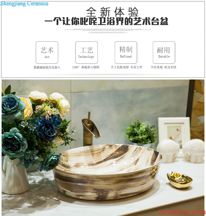 Koh larn, qi ceramic sanitary ware of toilet stage basin sink toilet lavatory basin art basin crack