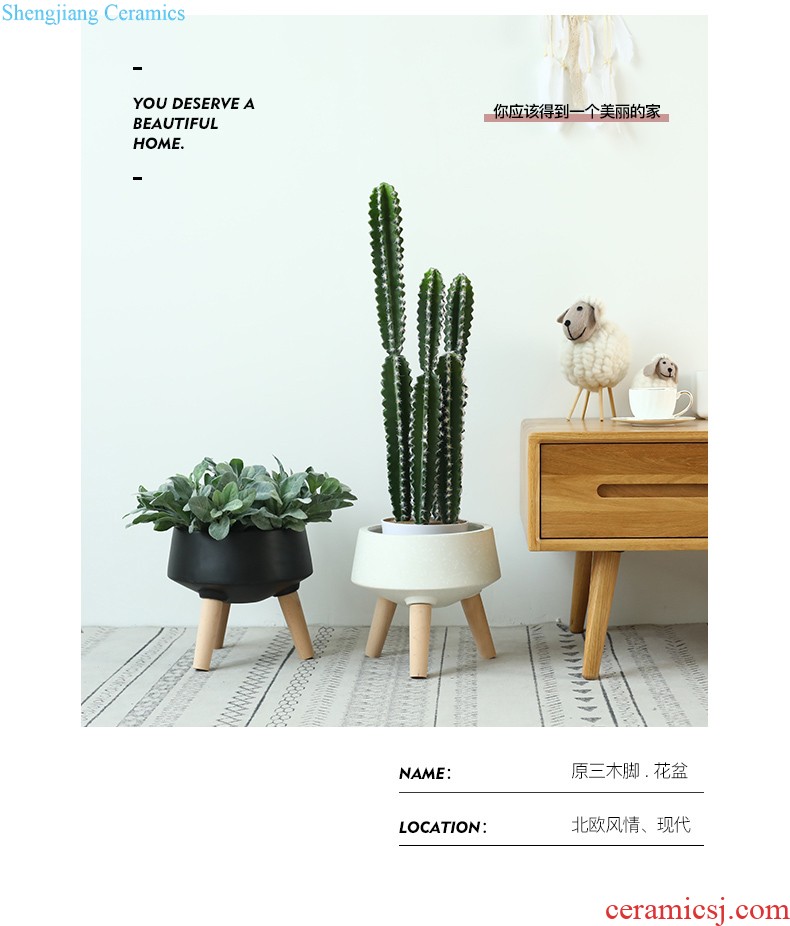 Nordic ceramic vase furnishing articles creativity thread design wind flower implement living room table flower arranging interior decoration decoration