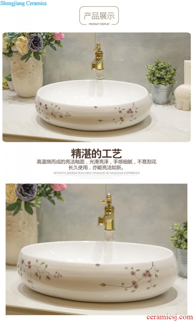 Koh larn, qi stage basin sink ceramic sanitary ware art basin washing a face of the basin that wash a face oval shamrock glittering