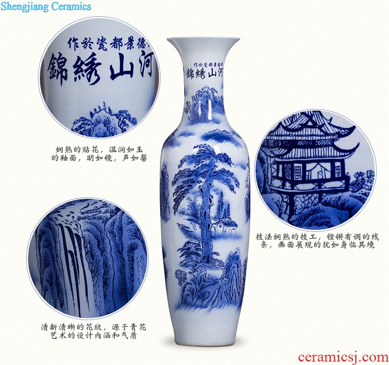 Aj37 jingdezhen ceramics vase furnishing articles in extremely good fortune sitting room tea table decoration of Chinese style household furnishing articles