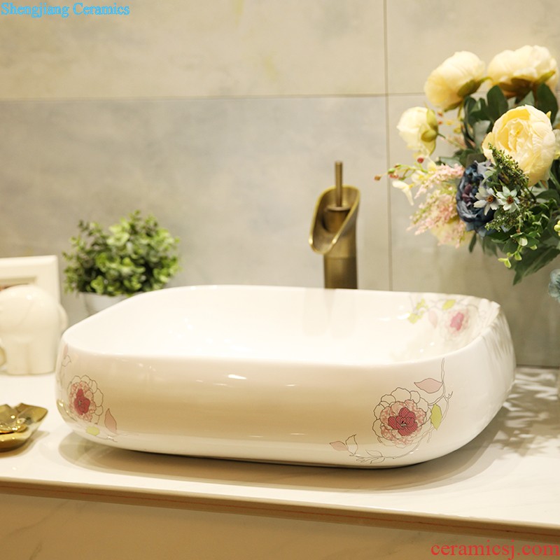 M the pillar type lavatory jingdezhen ceramic basin one-piece art pillar lavabo vertical landing platform