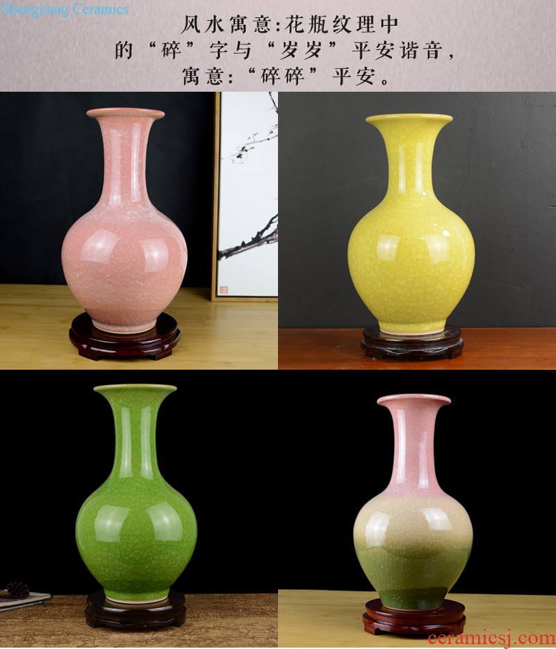 Jingdezhen ceramics longquan celadon vase furnishing articles home creative fashion handicrafts gourd sitting room adornment