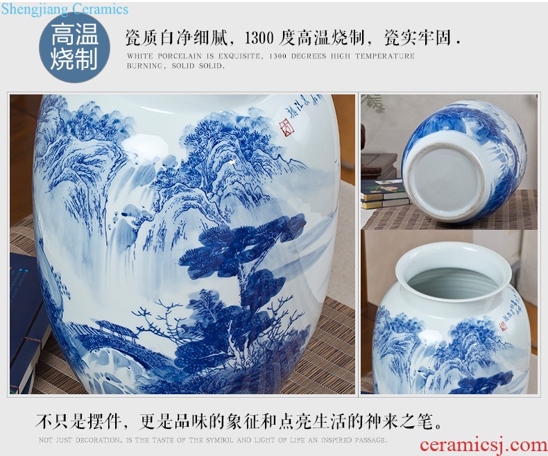 Jingdezhen porcelain of large vases, ceramic furnishing articles hand-painted new Chinese flower arranging large sitting room adornment ornament