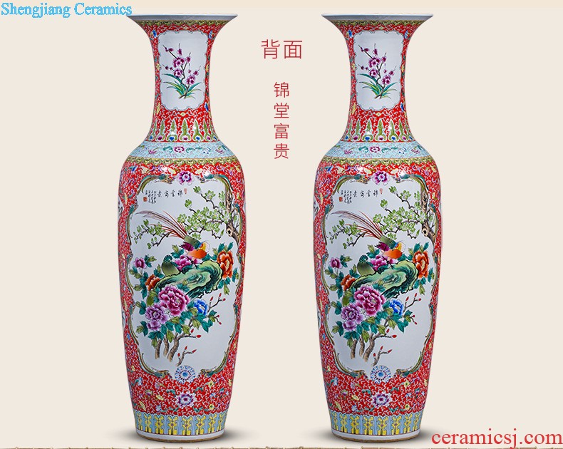 Jingdezhen ceramic masters hand draw large vases, furnishing articles now rising household decoration for the opening of blue and white porcelain gifts