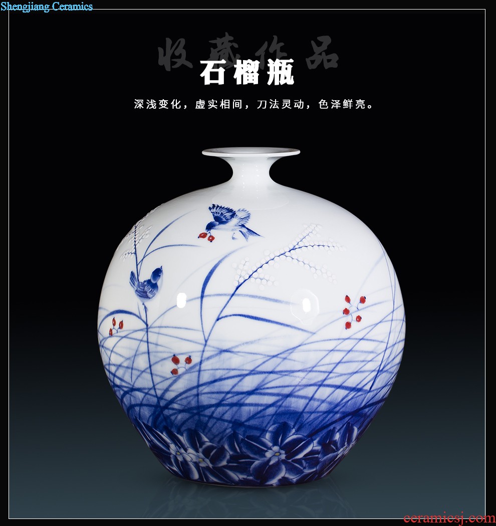 Cb26 large aquarium feng shui landing large hotel furnishing articles of jingdezhen ceramic fish bowl tortoise to heavy cylinder porcelain