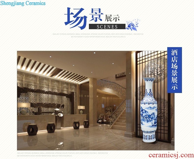 Jingdezhen ceramics has a long history in the masters hand draw the French blue and white porcelain vase sitting room hotel decoration furnishing articles