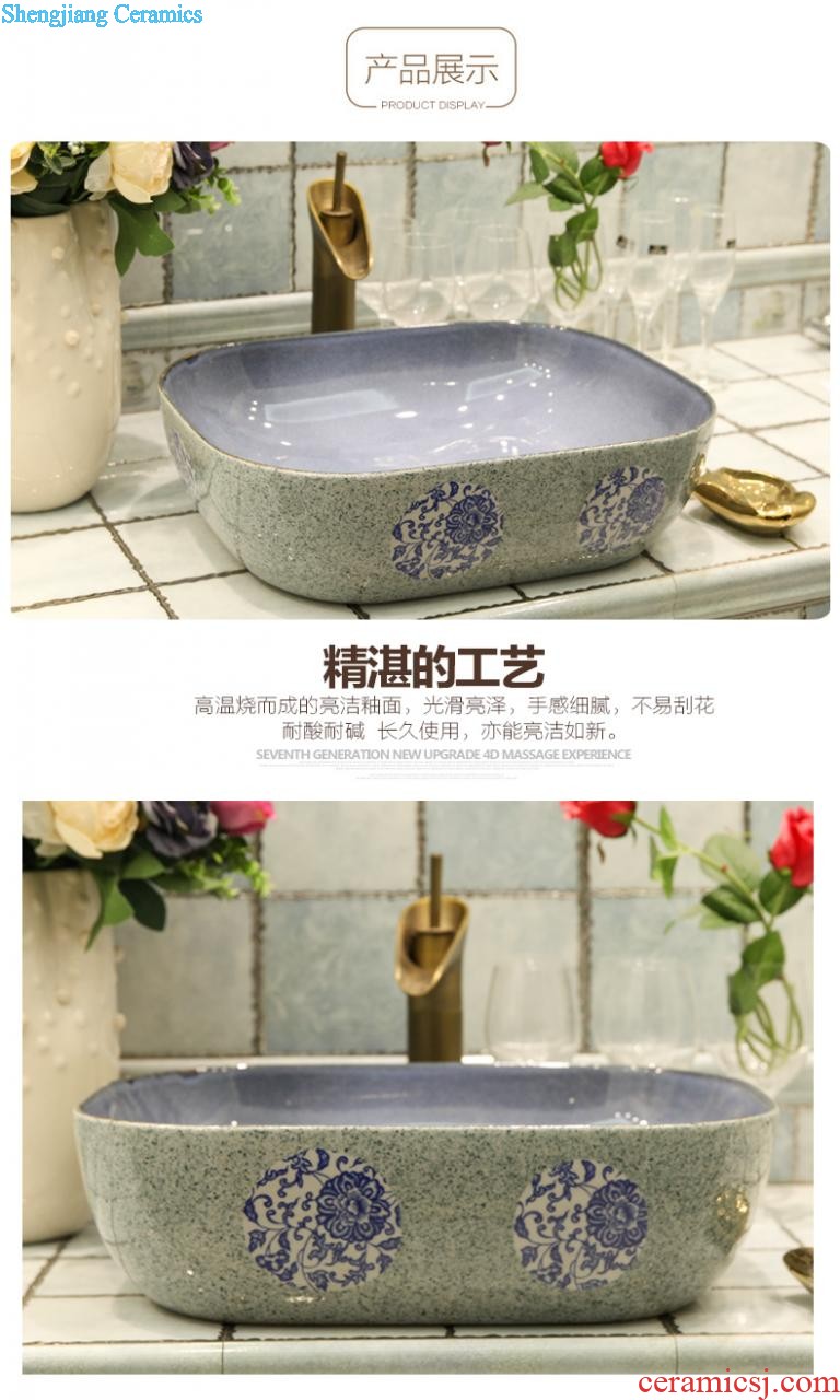 Koh larn, qi stage basin to jingdezhen ceramic lavabo that defend bath lavatory basin art gold peony