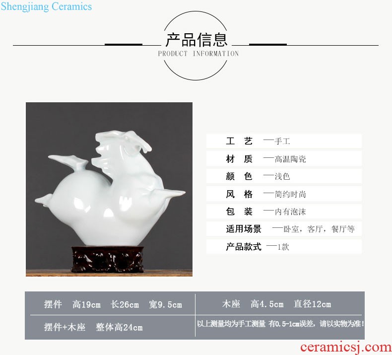 Jingdezhen creative manual pot-bellied modern living room furniture furnishing articles home decoration ceramic dry flower flower vase