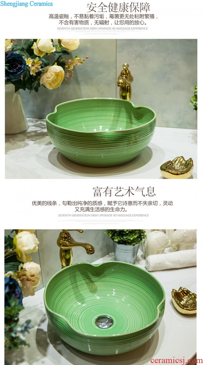 Koh larn lattice, jingdezhen ceramic toilet stage basin sink basin art lavatory waist drum lobules