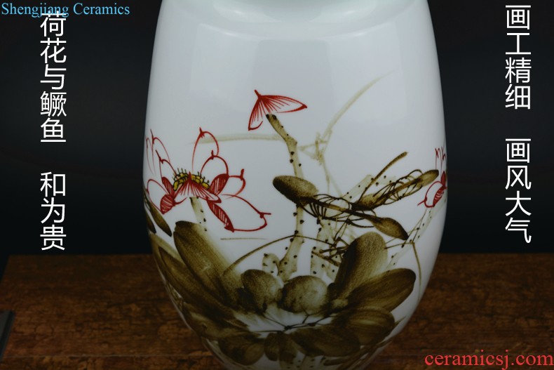 General European ceramic pot large American landing luxury HuaChu jar sample room hotel soft adornment is placed