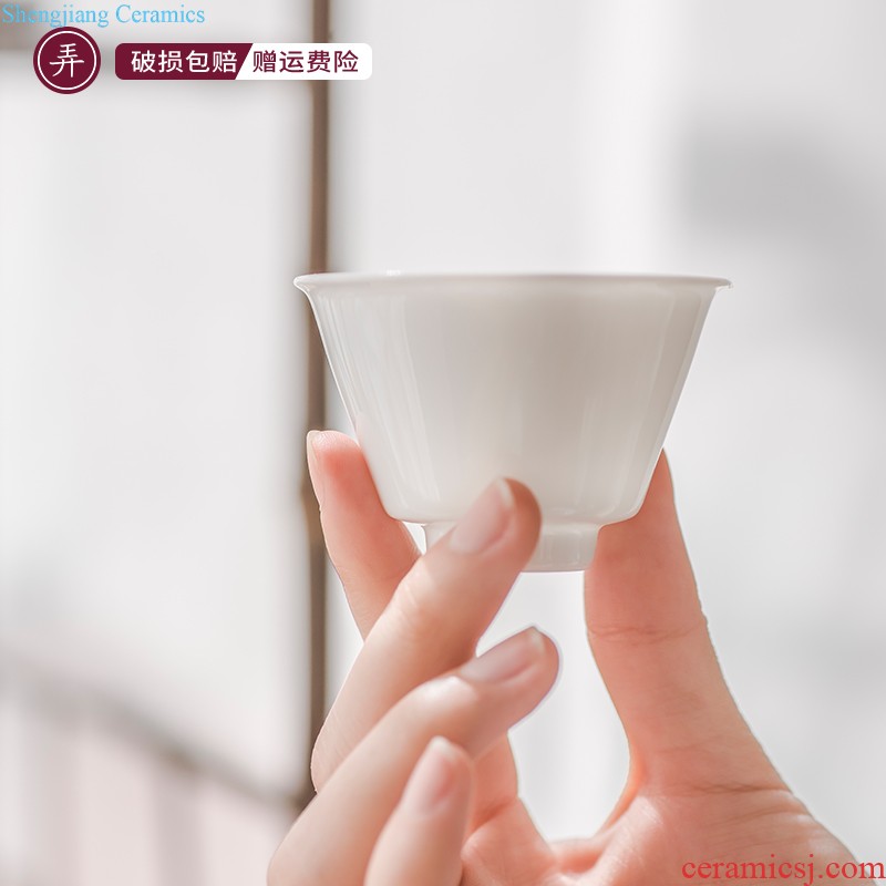 Ceramic tea set suit household contracted and contemporary Chinese tea, kungfu tea sets tea cup gift cups