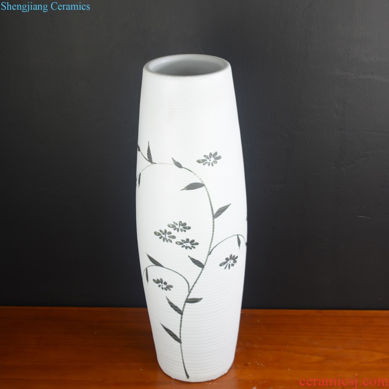 Jingdezhen ceramics medium snow fishtail vase flower arrangement sitting room decoration handicraft furnishing articles at home