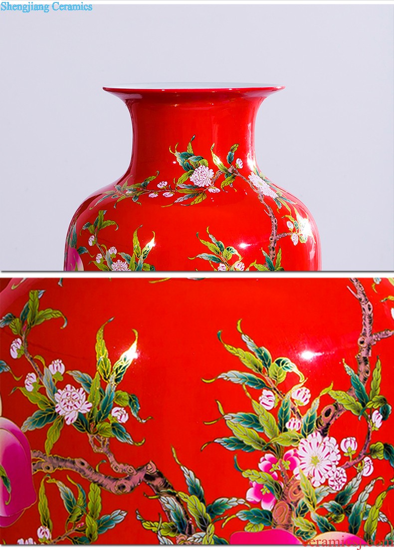 Jingdezhen ceramics by furnishing articles hand-painted vases, flower arranging new Chinese style household ladder sitting room adornment