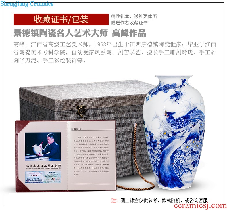 Jingdezhen ceramics hand-painted the ancient philosophers figure sitting room of large vase decoration as furnishing articles Z058 wedding gift