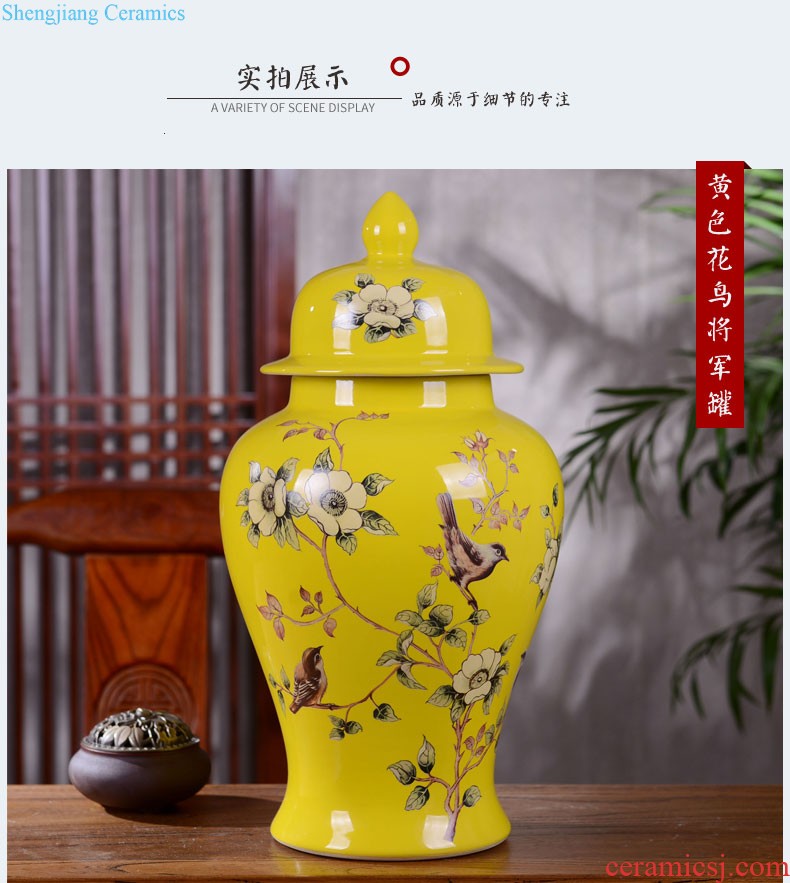 Jingdezhen ceramics new Chinese style household furnishing articles blue and white porcelain vase hand-painted landscape flower arrangement sitting room adornment