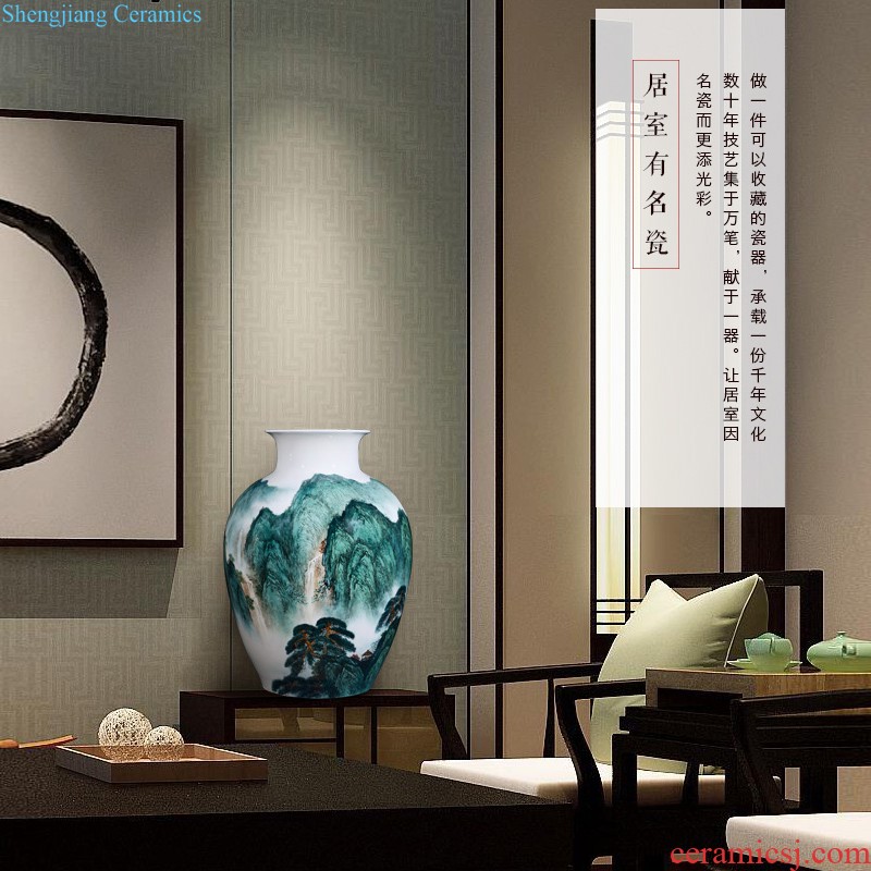 Jingdezhen blue and white vase painting of flowers and big Chinese pottery and porcelain imitation qing qianlong sitting room bedroom home furnishing articles