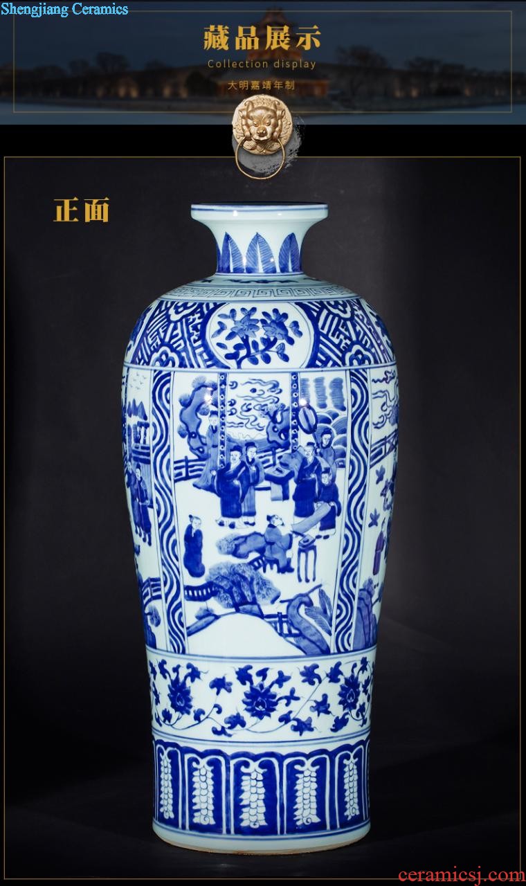 Jingdezhen ceramics famous hand-painted vases, flower arranging furnishing articles success archaize rich ancient frame sitting room adornment