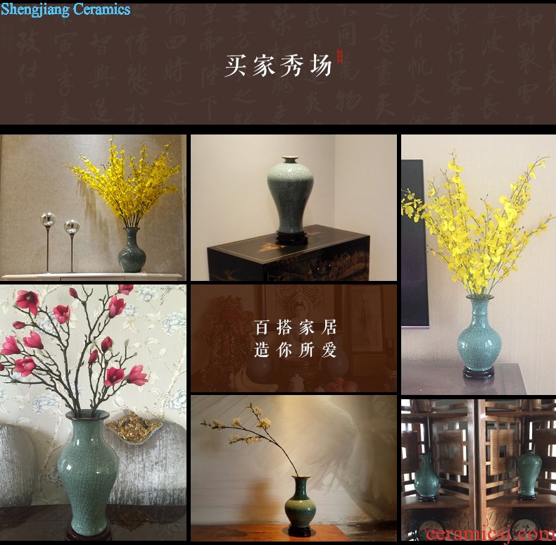 Jingdezhen ceramics Lrene hand-painted peony flowers very beautiful vase Vogue to live in the sitting room furnishing articles