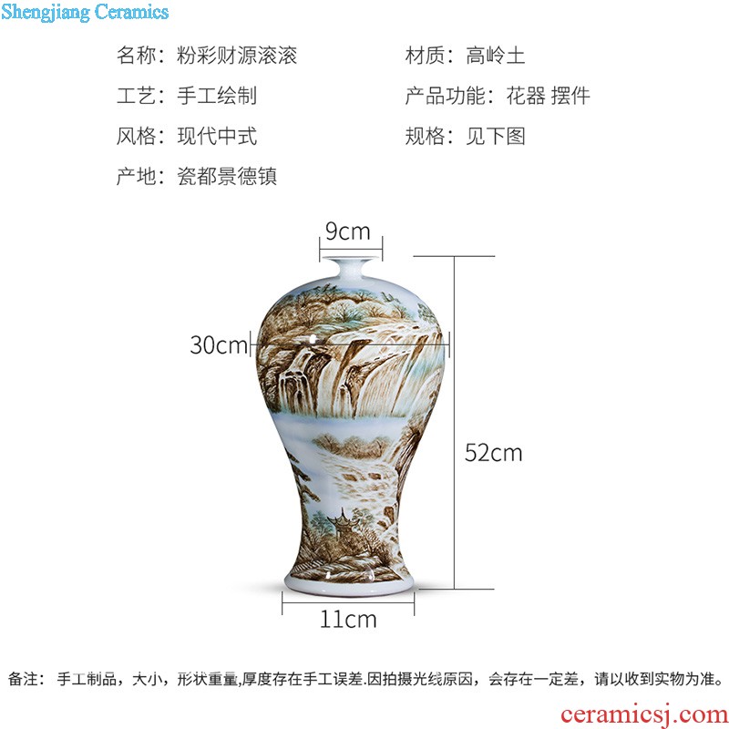 Jingdezhen ceramics by hand carved poems of large vases, decorative household items furnishing articles opening gifts yz1