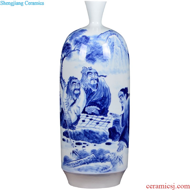 F001 jingdezhen ceramics China red tail bottle of large vase hotel furnishing articles sitting room adornment handicraft