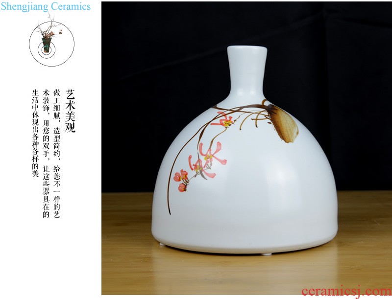 Jingdezhen ceramics hand-painted modern new Chinese vase flower arrangement sitting room home furnishing articles on your table