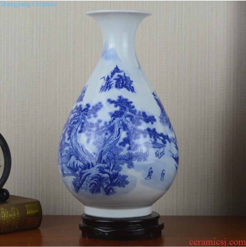 Jingdezhen ceramics vases, contemporary and contracted white paper down the small pure and fresh and small living room table furnishing articles ornaments