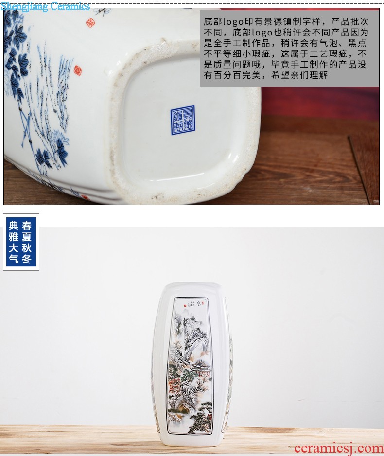 Jingdezhen chinaware bottle gourd of blue and white porcelain vase Z051 furnishing articles rich ancient frame of Chinese style sitting room adornment arts and crafts