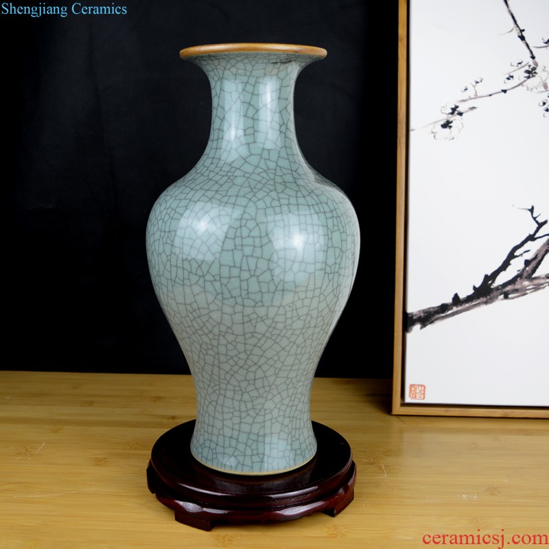 Jingdezhen ceramic vase creative television wine sitting room porch new Chinese style household soft adornment flower arranging furnishing articles