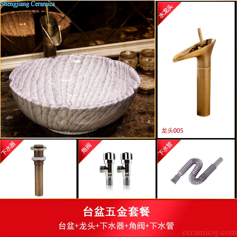 Koh larn, qi ceramic sanitary ware of toilet stage basin sink toilet lavatory basin basin blue noble art