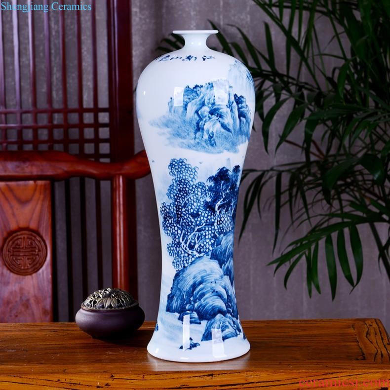 Jingdezhen ceramic creative furnishing articles jun porcelain kiln gourd vase contemporary household adornment wine sitting room decoration