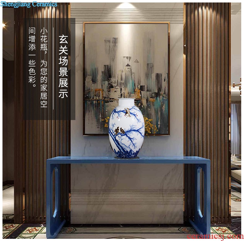 Archaize of jingdezhen ceramics powder enamel vase imitation qianlong year Chinese style classical Angle of the sitting room a few adornment furnishing articles