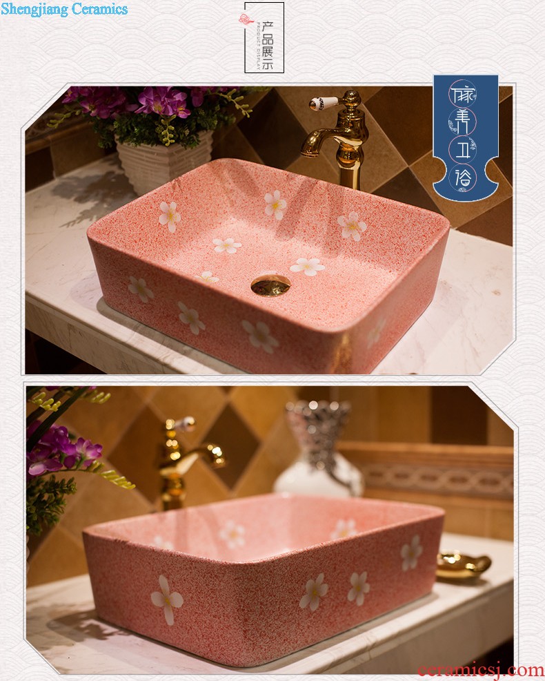 M the basin ceramic toilet lavabo that defend bath lavatory art on stage Hand-painted gold flower