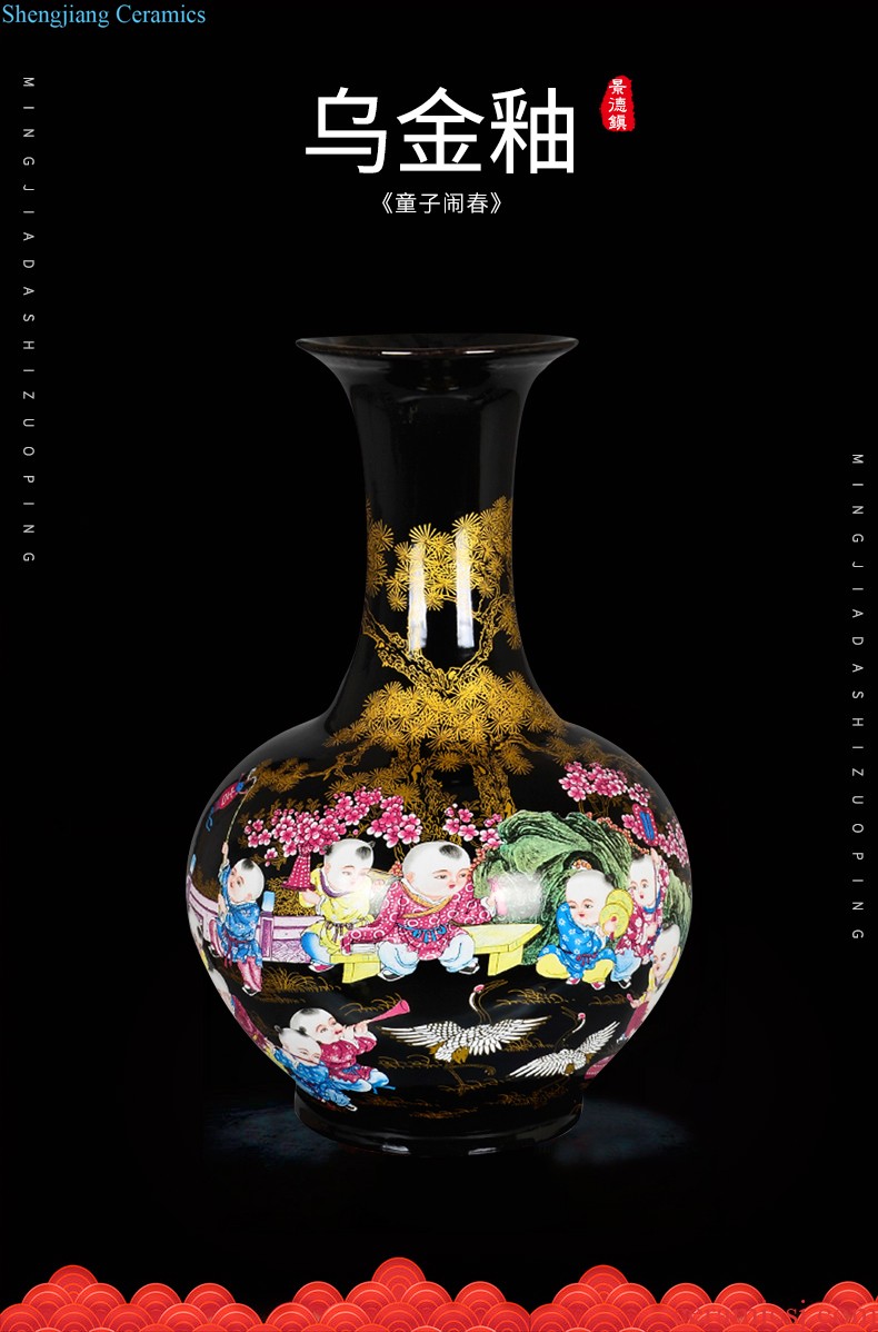 Jingdezhen ceramics hand-painted vases, flower arranging new Chinese style household sitting room porch decoration crafts are the plum blossom