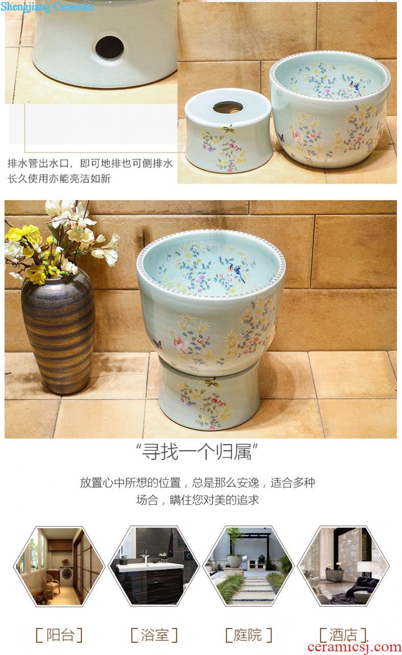 Koh larn case has increased the stage basin ceramic art basin elliptic double glazed toilet lavabo that defend bath lavatory