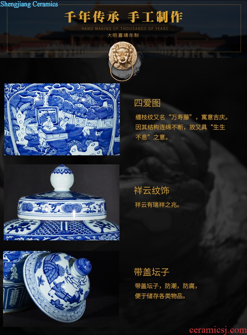 Jingdezhen ceramic hand-painted pastel vases, flower arranging furnishing articles Tong qu process household act the role ofing is tasted Chinese style the sitting room porch