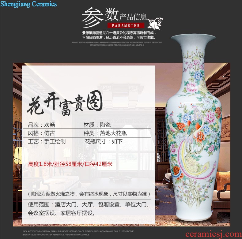 Z047 archaize of jingdezhen ceramics kiln crack vase household decoration decoration decoration large living room