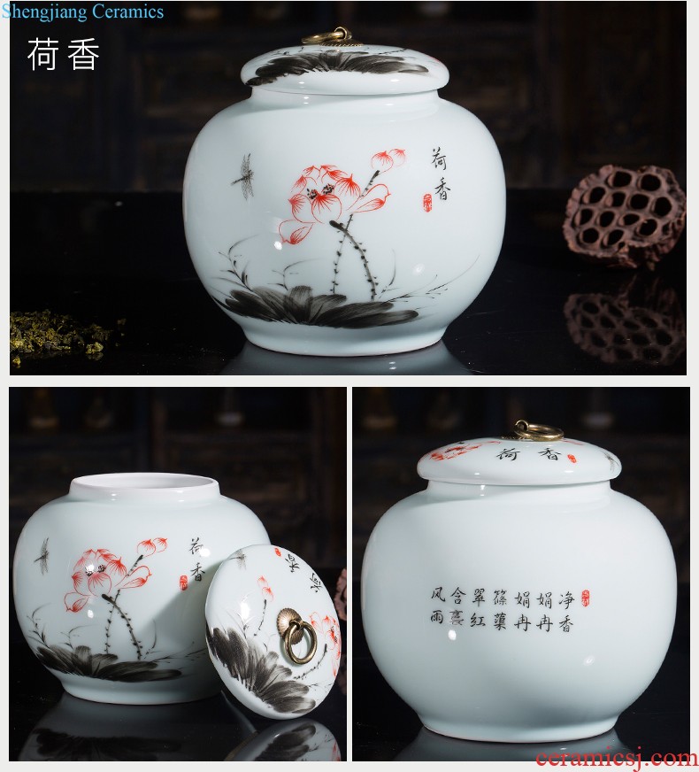 Jingdezhen ceramics China red vases, flower arrangement home sitting room small porcelain furnishing articles h1 wedding decorations