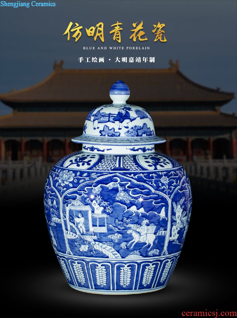 Jingdezhen ceramic hand-painted pastel vases, flower arranging furnishing articles Tong qu process household act the role ofing is tasted Chinese style the sitting room porch