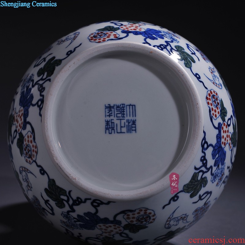 Jingdezhen ceramics vase hand-painted beauty jade Chinese style household adornment the sitting room TV ark furnishing articles