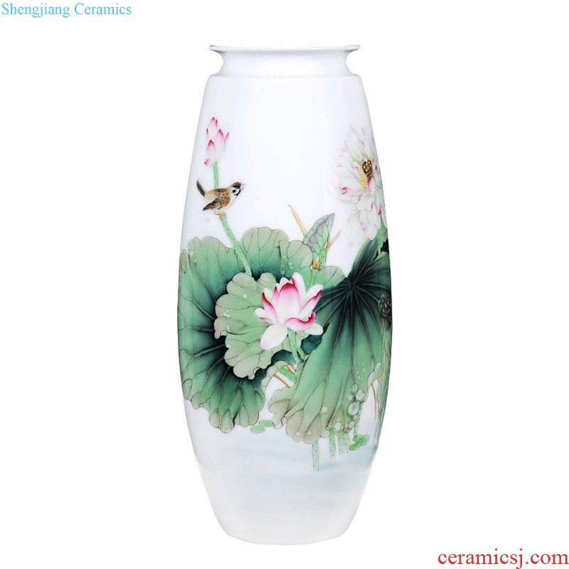 Jingdezhen blue and white vase painting of flowers and big Chinese pottery and porcelain imitation qing qianlong sitting room bedroom home furnishing articles