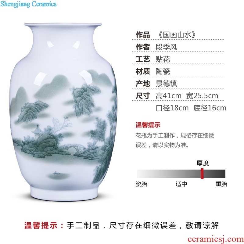 Jingdezhen ceramics Hollow out the vase flower arranging Chinese contemporary sitting room porch decoration craft porcelain furnishing articles