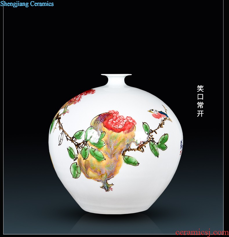 General d139 jingdezhen ceramic flat peach will pot vase storage barrel caddy sitting room adornment is placed