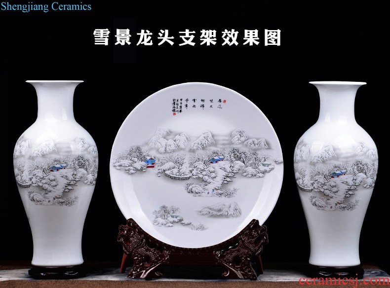 Blue and white porcelain of jingdezhen ceramics qingming scroll of large vases, home sitting room adornment is placed large