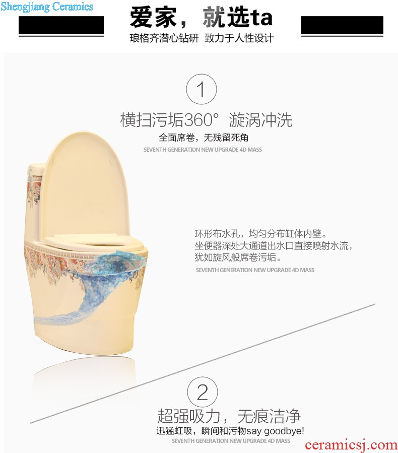 Koh larn, qi stage basin sink ceramic sanitary ware art basin washing a face of the basin that wash a face oval peony pollen